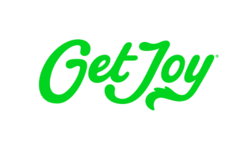 Green "Get Joy" logo on white background.