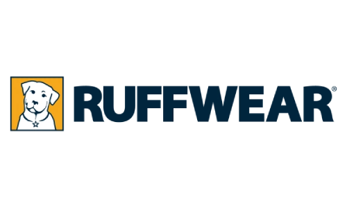 Ruffwear logo with dog illustration